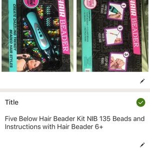 New hair beading kit